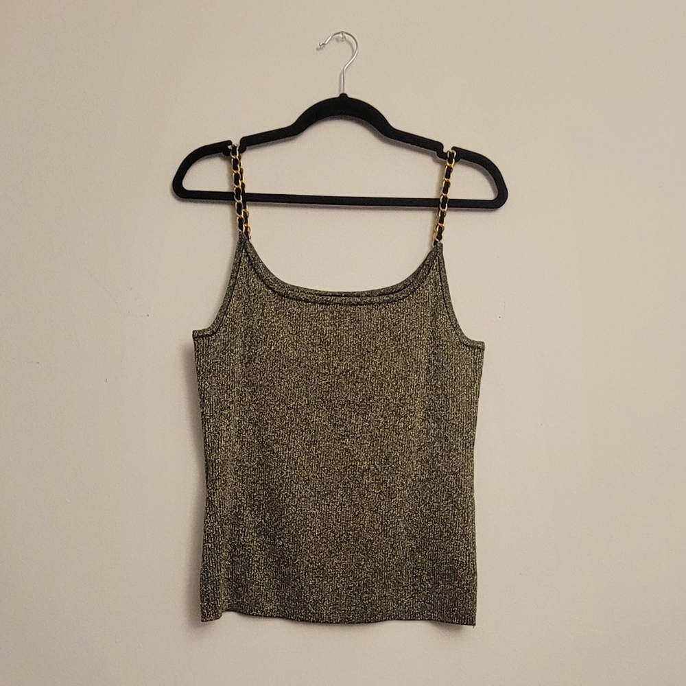 nye black and gold metallic top - Cable and Gauge